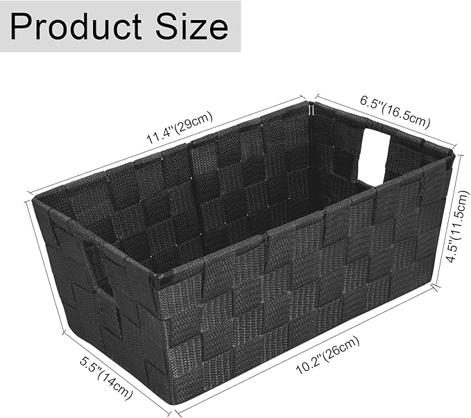 Storage Baskets for Organizing, Woven Organizer Baskets for Shelves, Small - Image 3