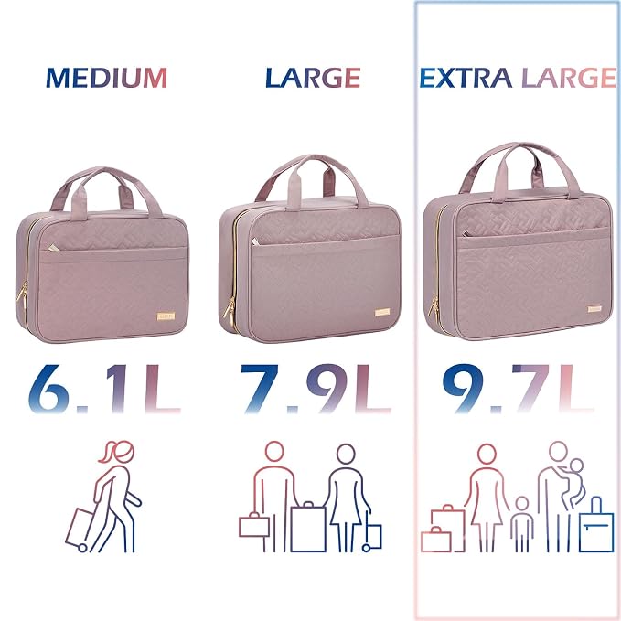 NISHEL Travel Toiletry Bag for women, Portable Hanging Organizer for - Image 3