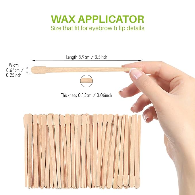 Mibly 200 Pcs Wooden Wax Sticks - Image 2