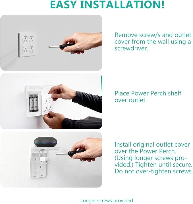 WALI Double Outlet Shelf Wall Holder – Bathroom Shelf Duplex - Image 4