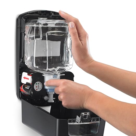 GOJO LTX-12 Touch-Free Foam Hand Soap Dispenser, Chrome/Black, - Image 4
