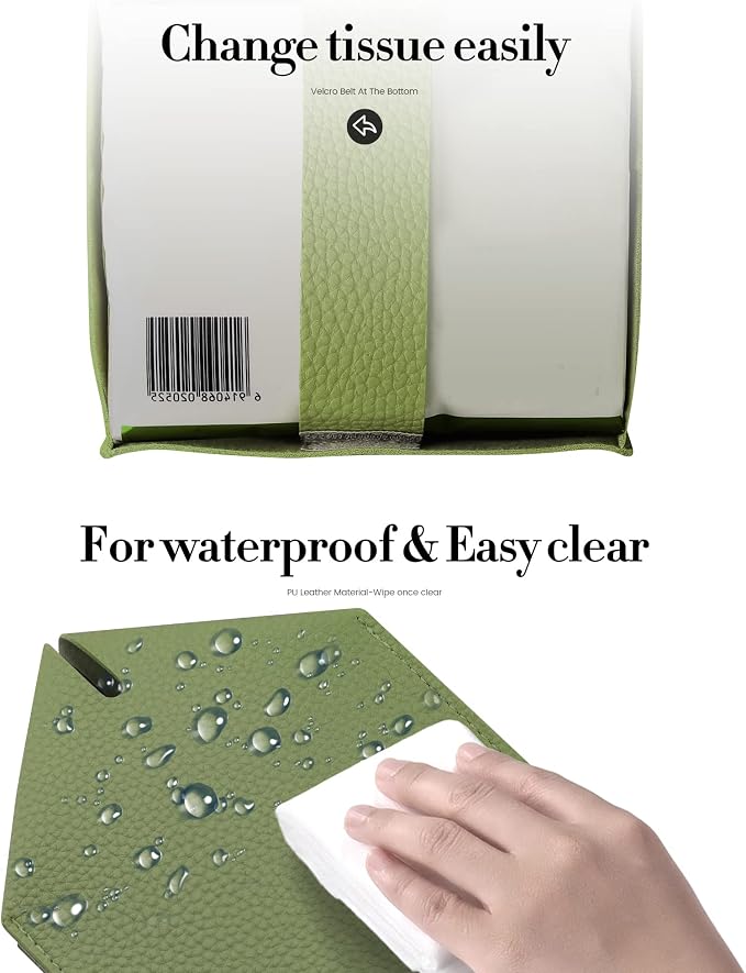 Tissue Box Cover, Jeethemy Square PU Leather Tissue Box Holder, Modern Tissue - Image 7
