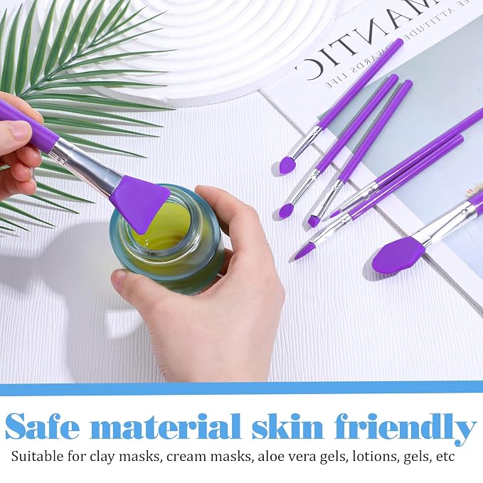 7PCS Silicone Brush Applicator Kit, Resin Brush Applicator UV Resin Brushes - Image 5
