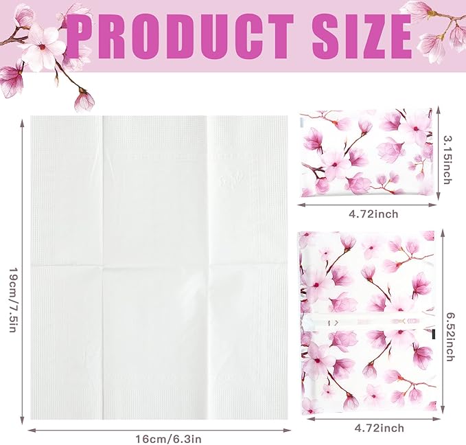 Geyee 50 Packs Tissue Travel Size Facial Paper Napkins Travel Packs Disposable - Image 2