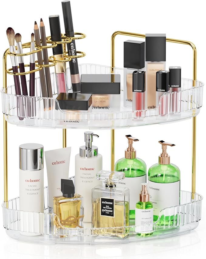 2-Tier Corner Bathroom Organizer Counter by EUHOME