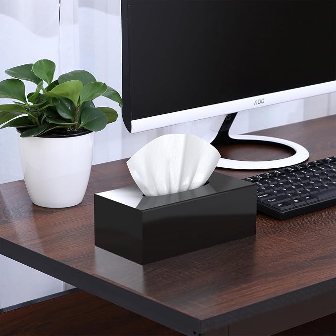 SILUT Acrylic Tissue Box Cover, Tissue Box Cover Rectangle, Modern Tissue Box - Image 4