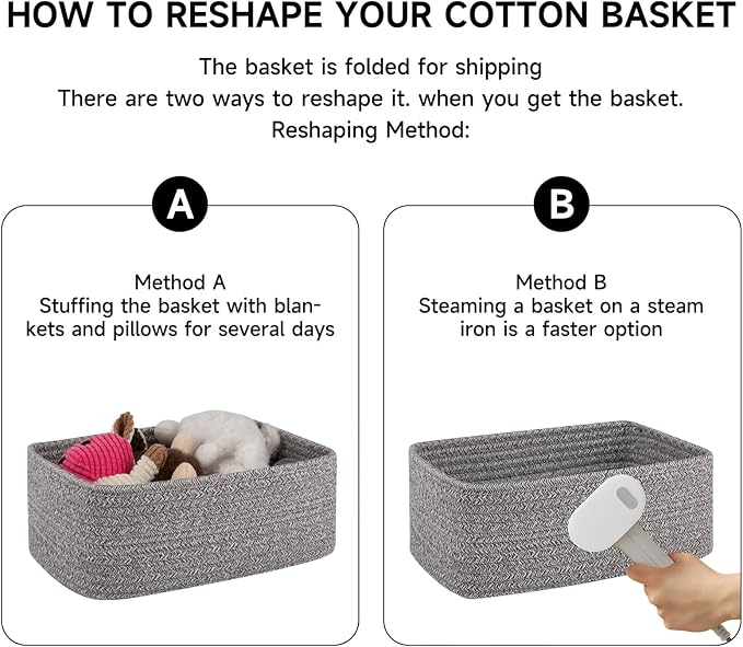 6 Pack Storage Baskets for Shelves, Small Baskets for Shelves, Cute Decorative - Image 6