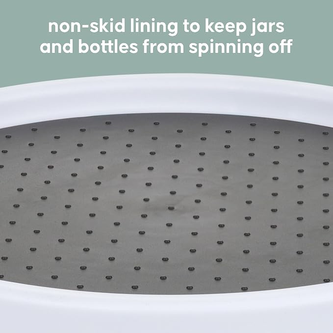 Kitchen Spaces Two-Tier Lazy Susan Organizer, Cabinet Turntable Shelf Storage - Image 4