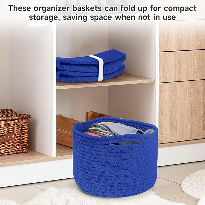 Small Rope Baskets for Storage, Baskets for Gifts Empty, Cute Round Woven Basket - Image 6