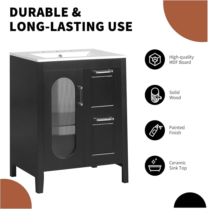 Harper & Bright Designs 24" Bathroom Vanity - Image 8