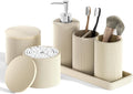 6-Piece Beige Bathroom Set by LetUsMakeHomeYourFavoriteDestination