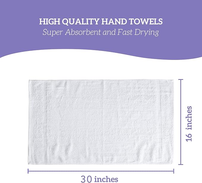 GREEN LIFESTYLE Dobby Border Towel 16x30 100% Ring Spun Cotton Soft and Plush - Image 4