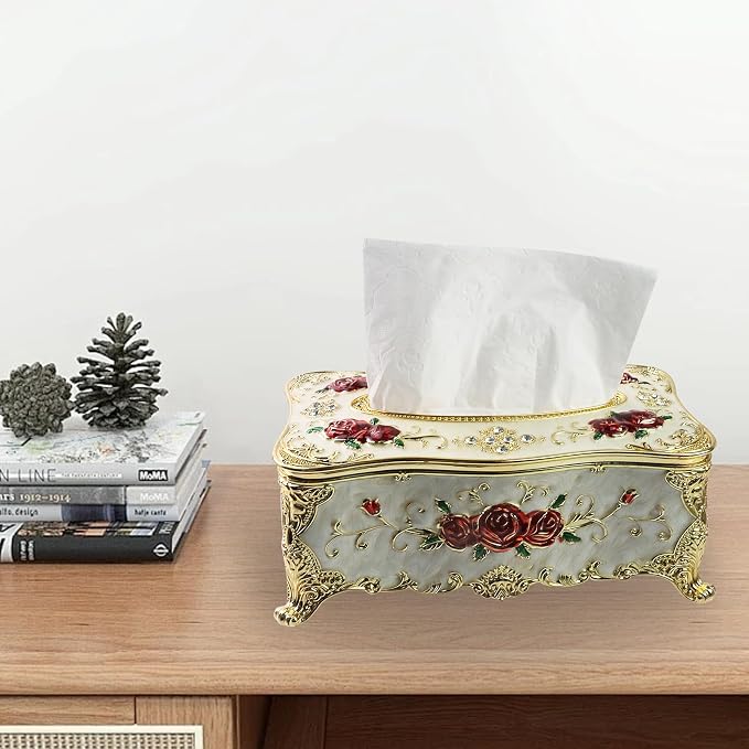 Geesatis Tissue Box Cover, Rectangle Tissue Box Holder, Rectangular Napkin - Image 5