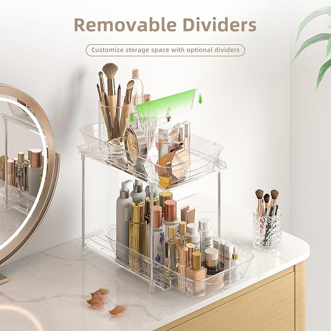 Under Sink Organizer, Bathroom Organizers and Storage, 2 Tier Multi-Use Pull - Image 5