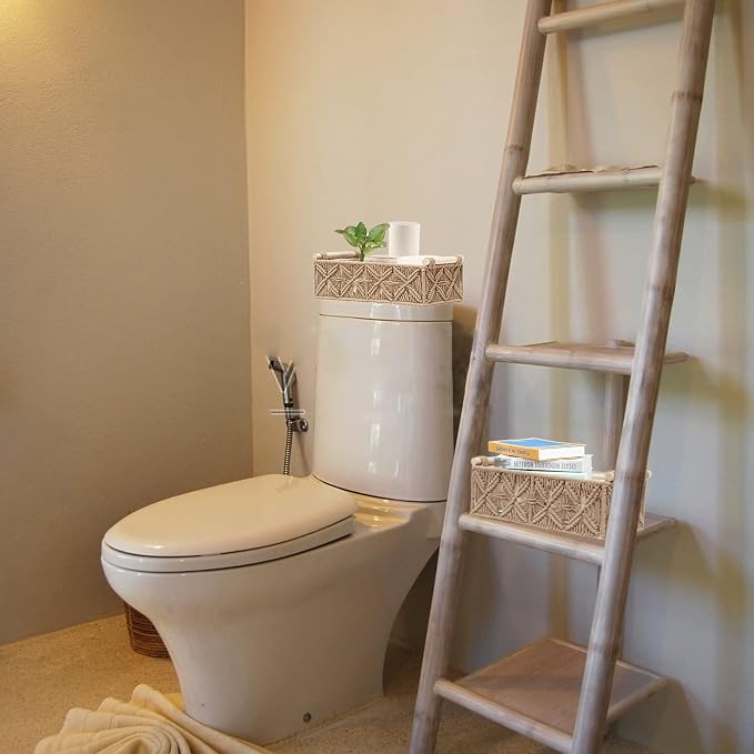 Macrame Storage Basket Boho Decor Baskets - Image 4