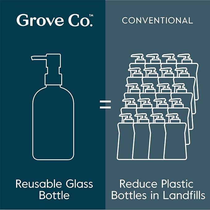 Grove Co. Foaming Soap Dispenser, 2 x Refillable Glass Bottles - Image 6