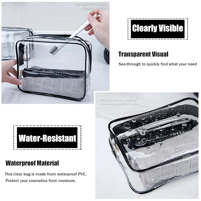 MODENGKONGJIAN TSA Approved Toiletry Bag, Carry on Airport Airline Compliant Bag - Image 4
