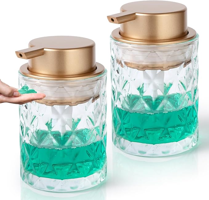 Bathroom Glass Soap Dispenser by TOOZFO