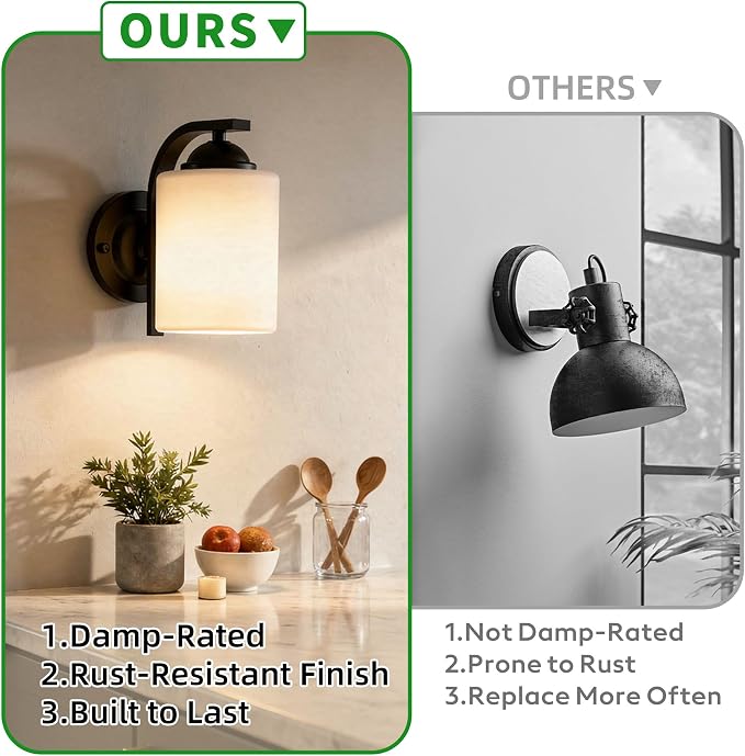 Wall Sconces Lights Lamp for Bedroom Bathroom, Modern Vanity Light Fixtures - Image 4