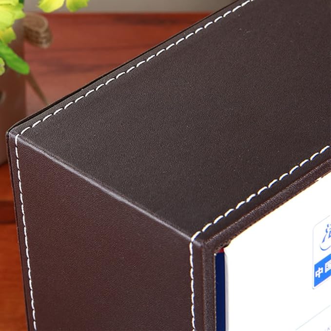 High-end Fashion Pu Leather Tissue Box Holder Business Black, Rectangular - Image 6