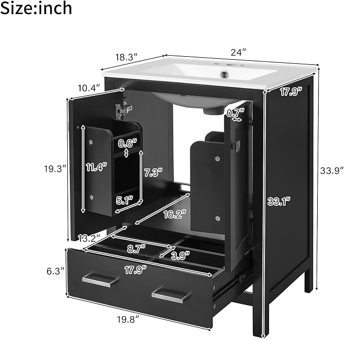 Bellemave 24" Bathroom Vanity - Image 2