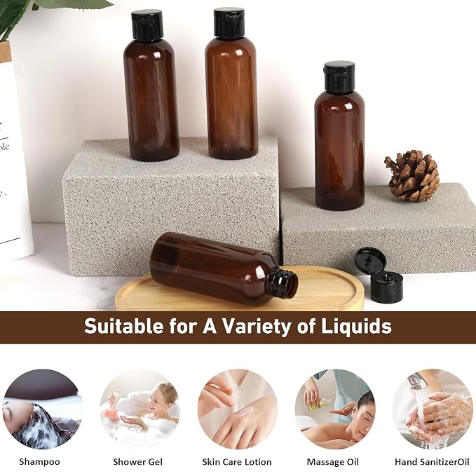 Travel Bottles for Toiletries 3.4oz 4 Pack TSA Approved Leak-Proof Travel Size - Image 5