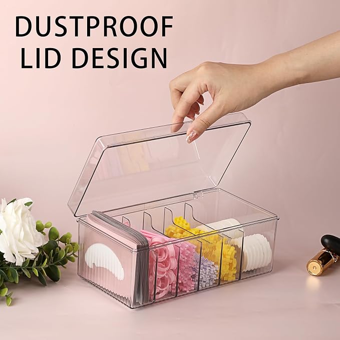ELLDOO Lash Cart Organizer For Lash Techs, Acrylic Lashes Extension Box - Image 9