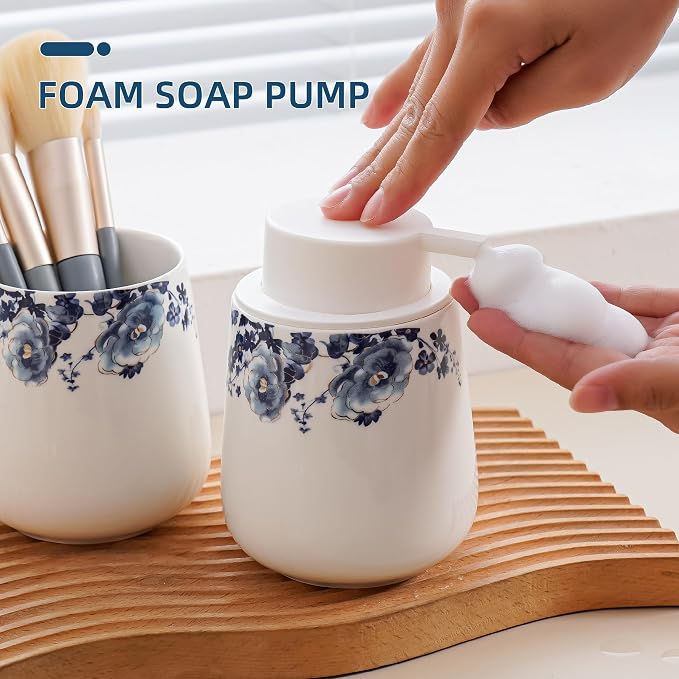 Soap Dispenser, Ceramic Foaming Soap Dispenser - Image 4