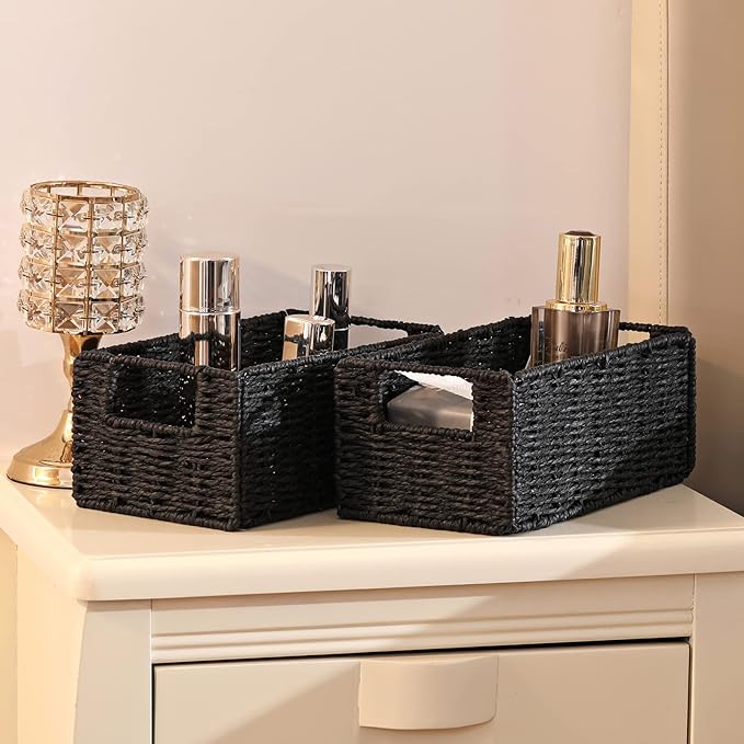Vagusicc Wicker Storage Basket, Small Storage Baskets - Image 4