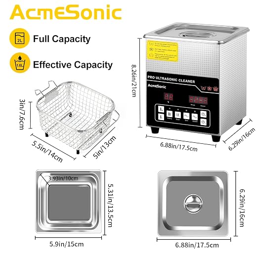 Ultrasonic Cleaner 2L Dual-Frequency Professional Digital Stainless Steel - Image 5