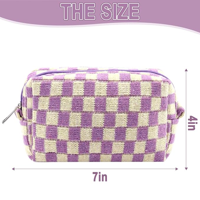ZLFSRQ 6Pcs Checkered Pencil Case Cute Pencil Pouch - Image 4