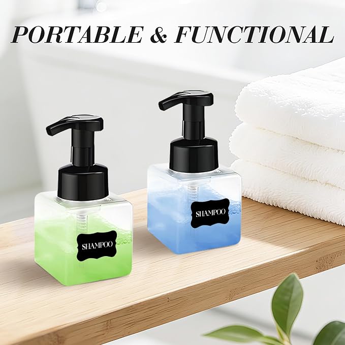 8.5 oz Foaming Soap Dispenser Plastic Foaming Pump Bottle, Refillable Dispenser - Image 6
