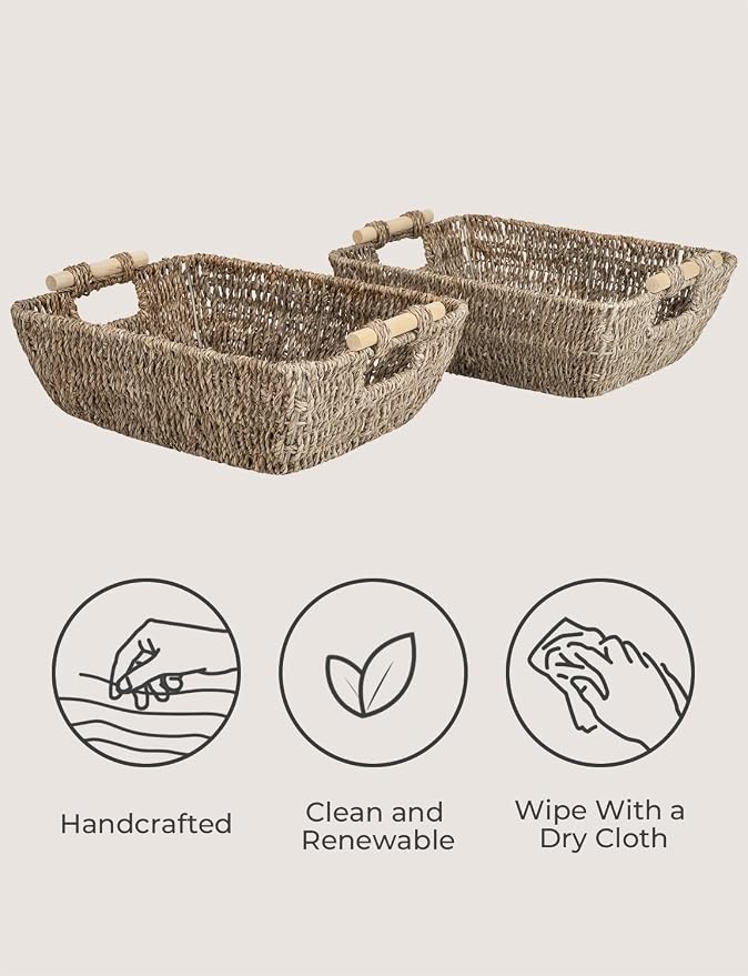 StorageWorks Hand-Woven Large Storage Baskets - Image 4