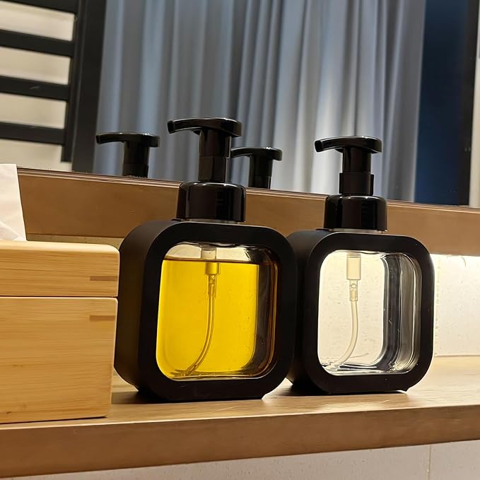 Foaming Soap Dispenser, 2 Pack 300ml Plastic Refillable Foaming Hand Soap - Image 7