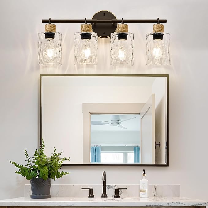 Bathroom Light Fixtures, 4-Light Coastal Vanity Lights - Image 5