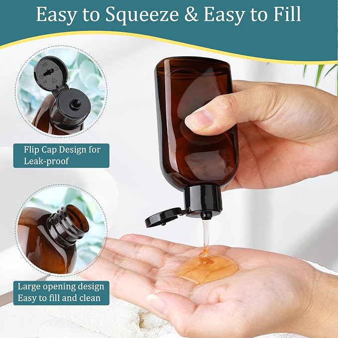 Cosywell Travel Bottles for Toiletries 9PCS Plastic Squeeze Bottles TSA - Image 3