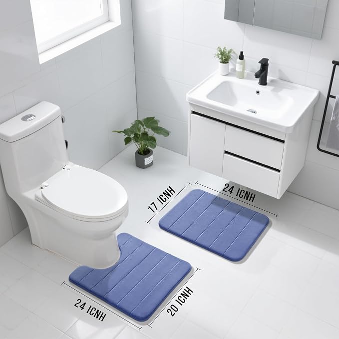 Yimobra U-Shaped Toilet Bath Mat Set 2 Piece - Image 2