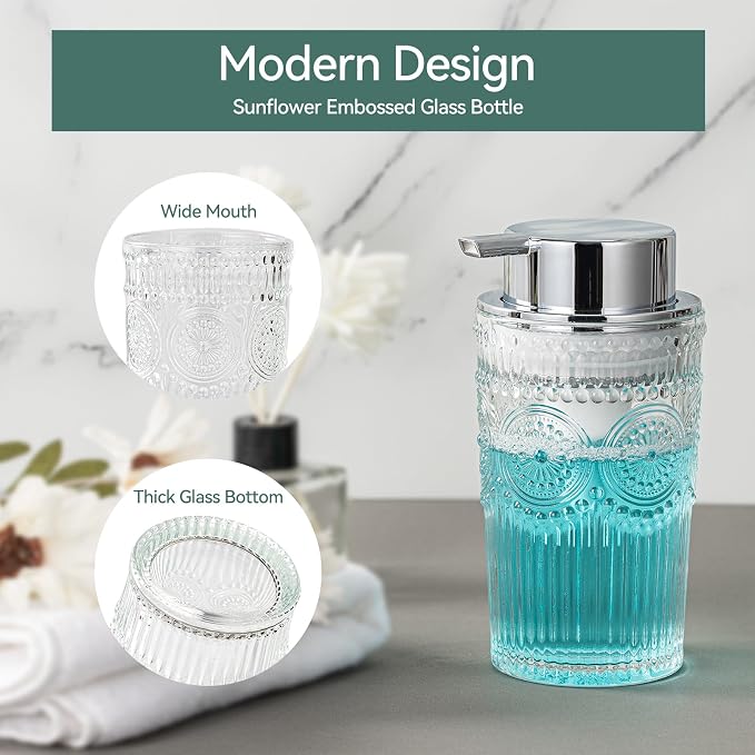 Glass Foaming Soap Dispenser Set - Image 8