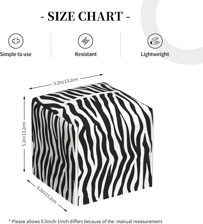 Zebra Stripes Tissue Box Cover Square - Image 4