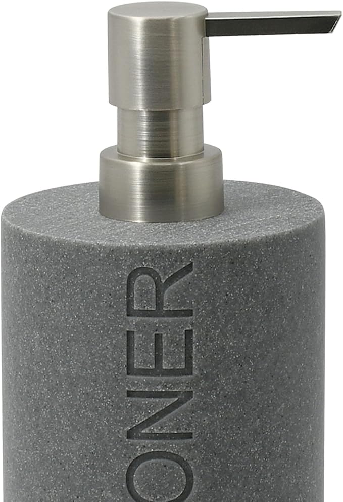 Resin Neutral Gray Sandstone Conditioner Engraved Bottle Refillable Pump - Image 8