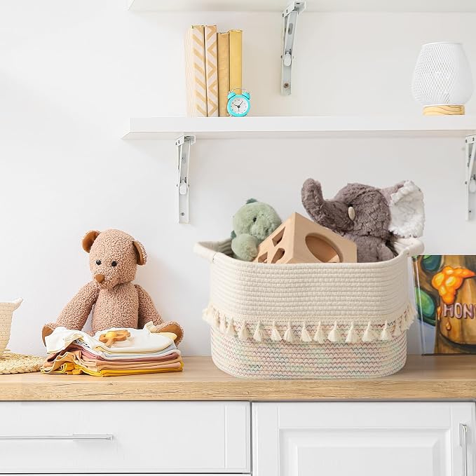 TeoKJ Woven Baskets for Storage, Cute Baskets for Organizing in Classroom - Image 6