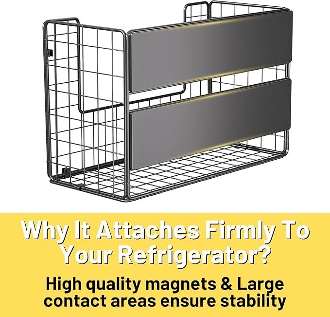 Magnetic Shelf for Fridge, Fruit Potato & Onion Storage Bins, Pantry Organizers - Image 3