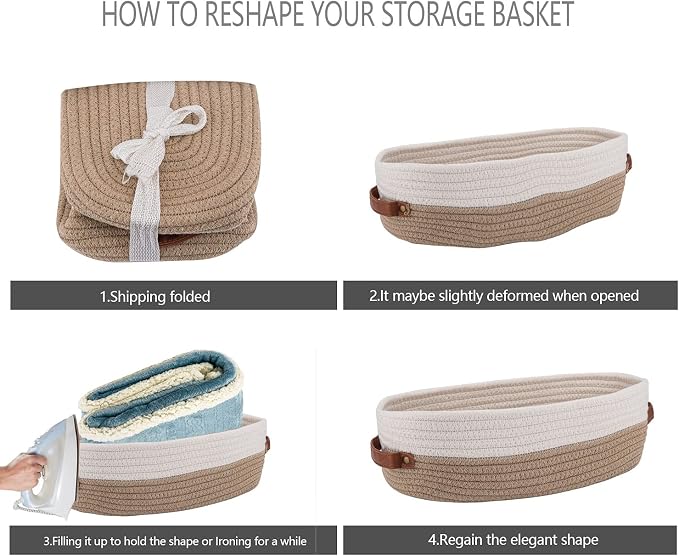Cotton Rope Bathroom Decor Basket, Toilet Paper Holder Basket, Farmhouse Home - Image 7