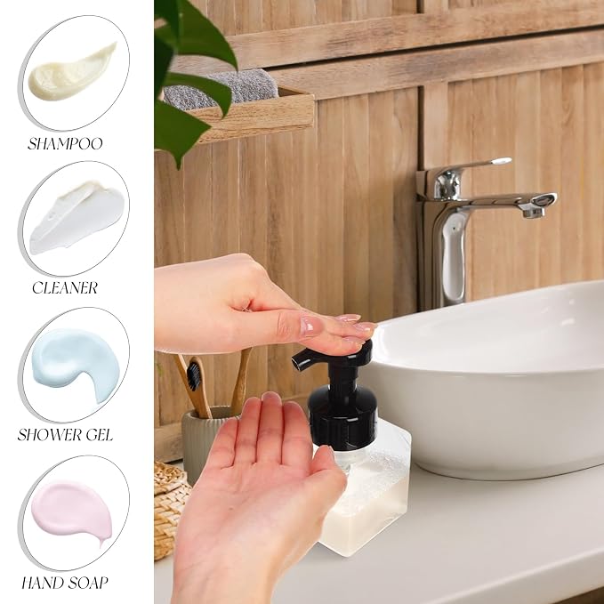 Domensi 12 Pcs Foam Pump Bottle Foaming Soap Dispenser Empty Travel Foaming - Image 4
