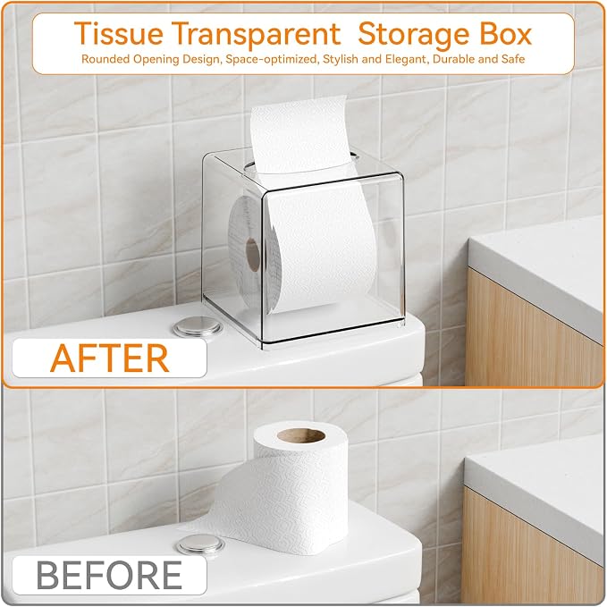 Clear Roll Tissue Box Holder - Image 5