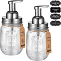 Amolliar Mason Jar Foaming Soap Dispenser, Plastic Soap Pump, Refillable Hand by Amolliar