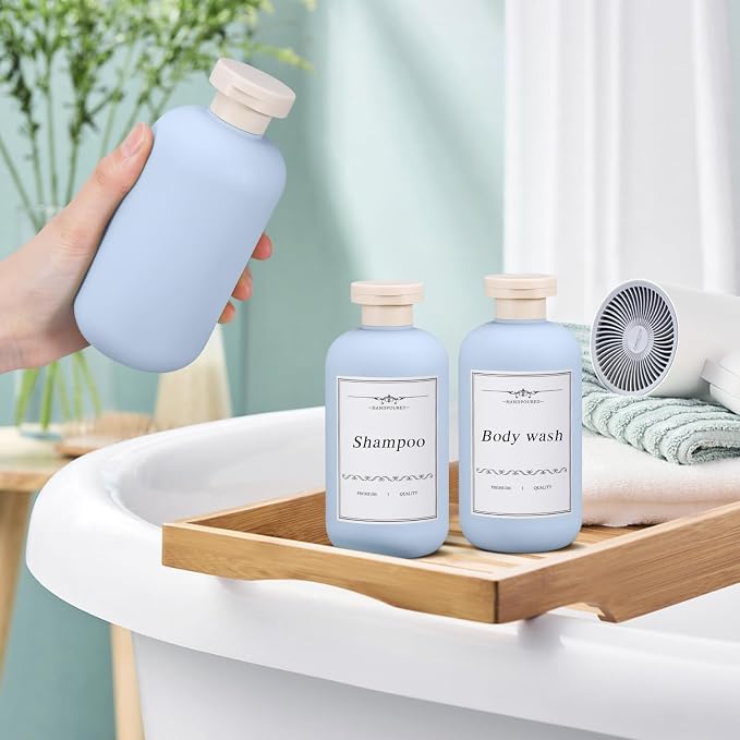 6.8oz Travel Bottles for Toiletries, Empty Plastic Squeeze Bottles - Image 6