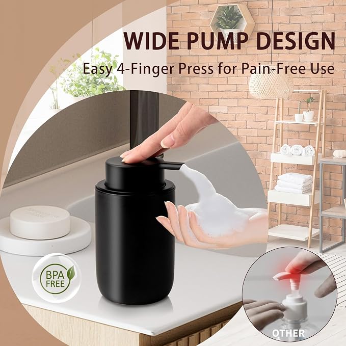 rejomiik Foaming Soap Dispenser Thick Ceramic Foam Hand Soap Dispenser - Image 7