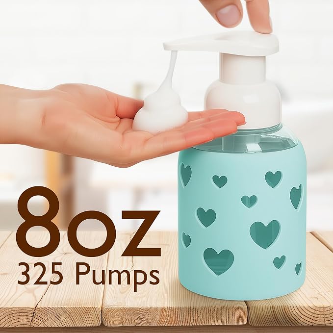 SoCal Suds & Company Foaming Hand Soap Dispenser Glass, Liquid Soap Pump - Image 6