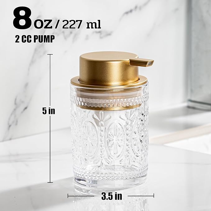 Glass Foaming Soap Dispenser - 8 Oz Foam Hand Soap Dispenser - Image 4